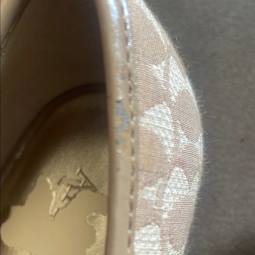 Anne Klein Taupe Peep-Toe Bow Kitten Heels Womens 6 Classic Preppy Girly - Picture 6 of 12